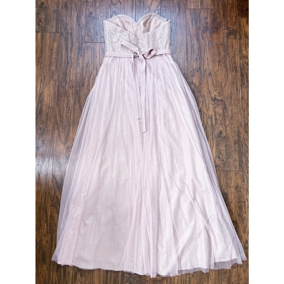 BHLDN • Jenny Yoo Juliette Dress Rose Quartz strapless lace tulle convertible - Picture 10 of 15